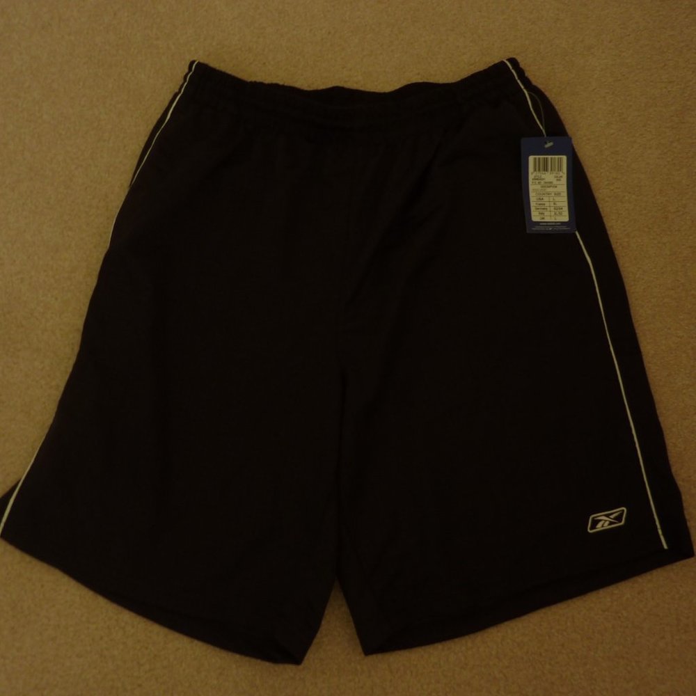 Men's Reebock Drawstring Shorts Black Large